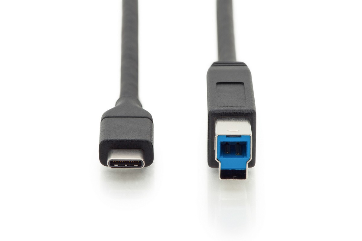 Maitinimo laidas digitus ak-300149-018-s, usb-c/usb-b, 1.8 m