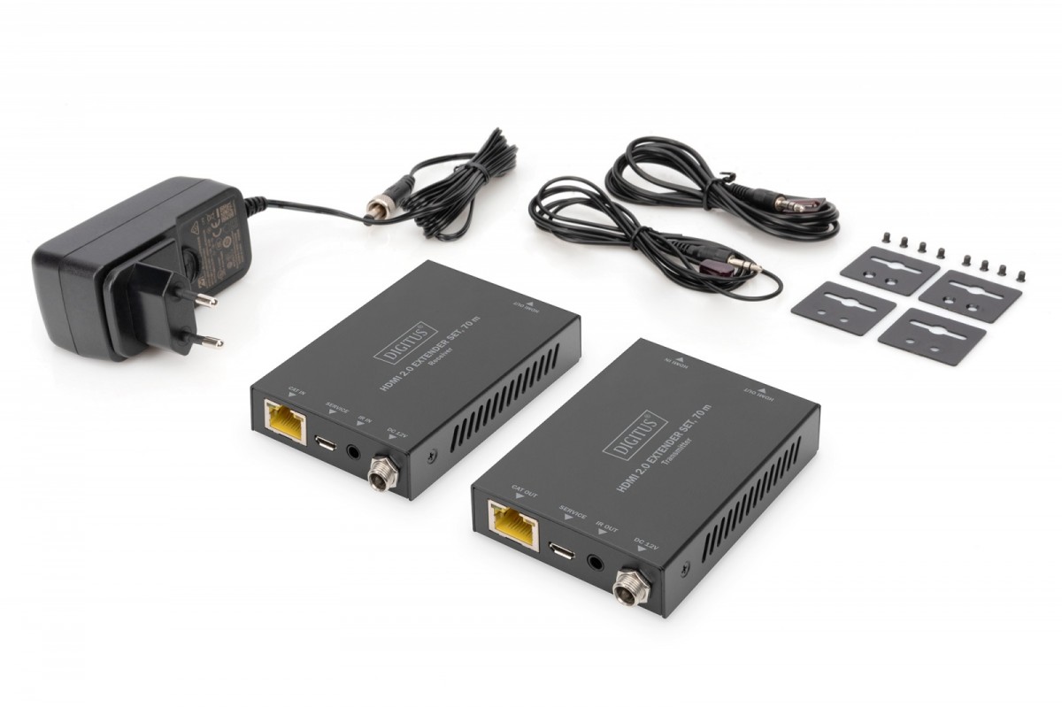 Priedas digitus ds-55506, rj45/hdmi/micro usb/ir
