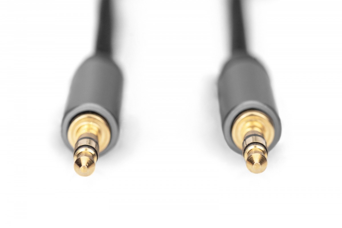 Magnetola 3m juodo nailono stereo minijack audio kabelis 3.5mm/3.5mm m/m