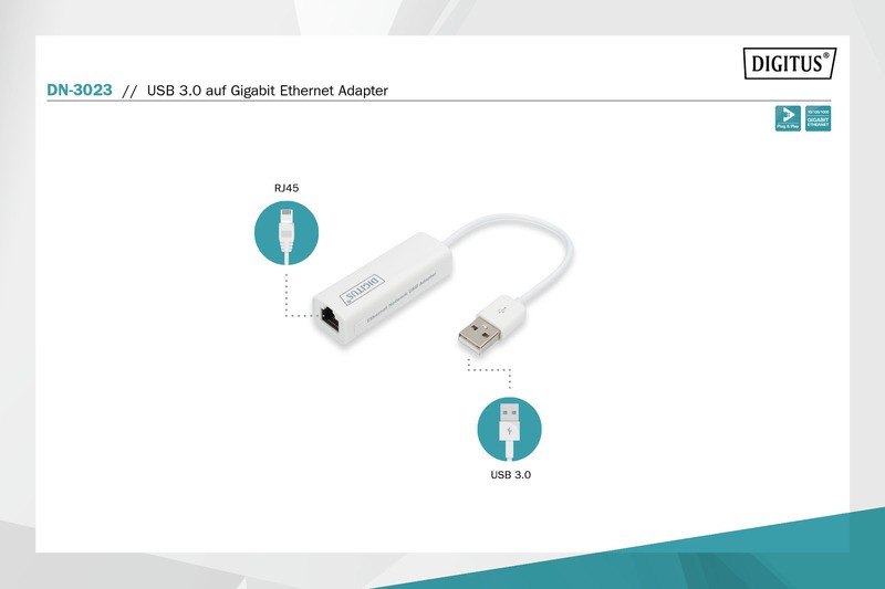 Digitus, gigabit ethernet - usb 3.0