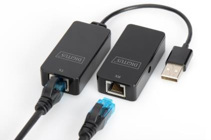 Kompiuterio laidas digitus da-70141, usb-a/rj45, 50 m