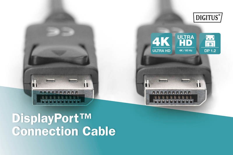 Hdmi laidas digitus ak-340100-150-s, dp, 15 m