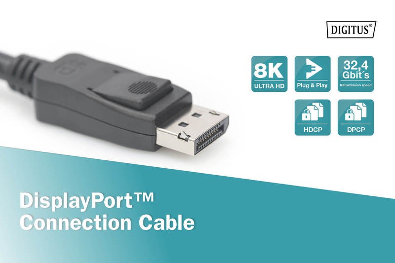 Hdmi laidas assmann ak-340106-020-s, dp, 2 m