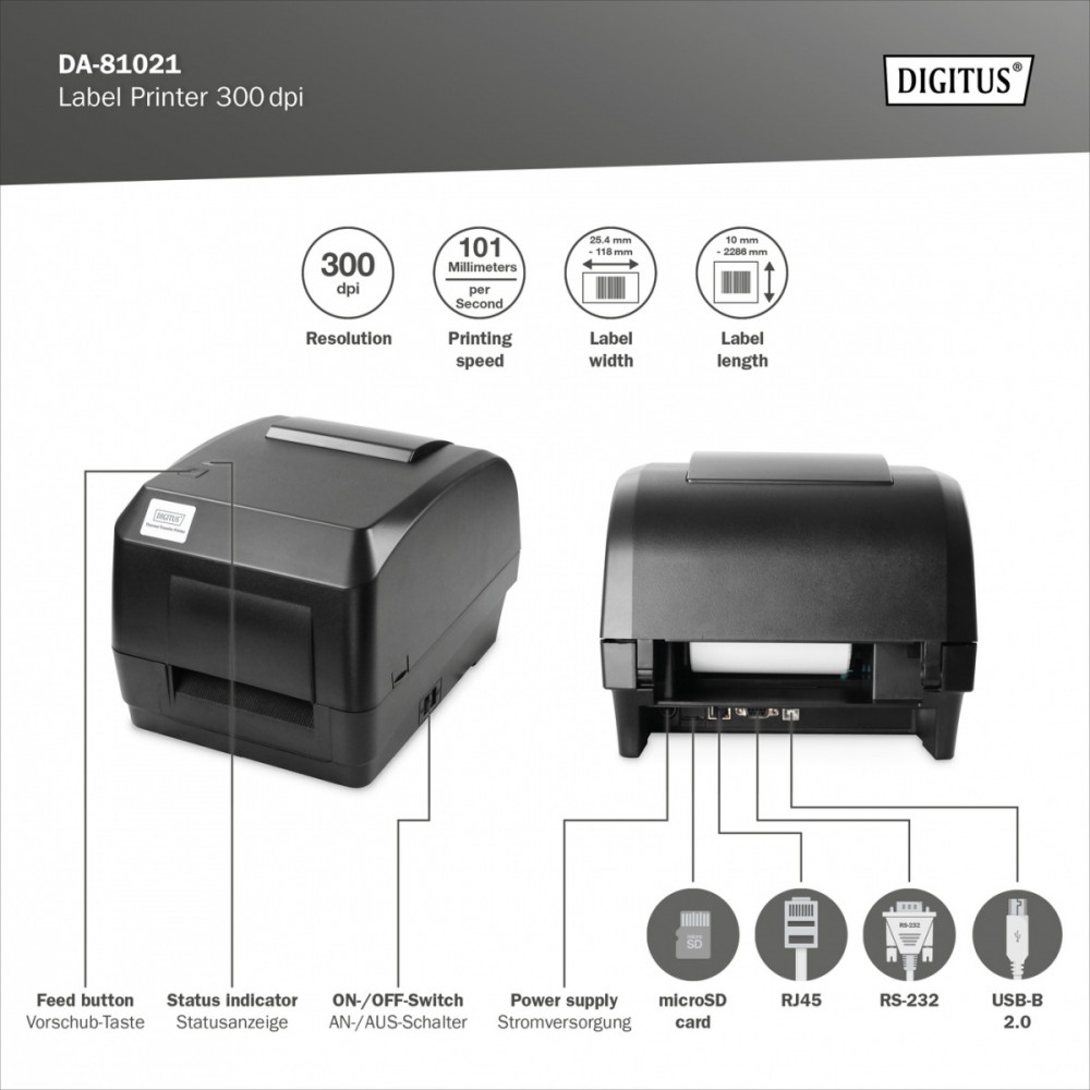 Etikečių/lipdukų spausdintuvas digitus da-81021