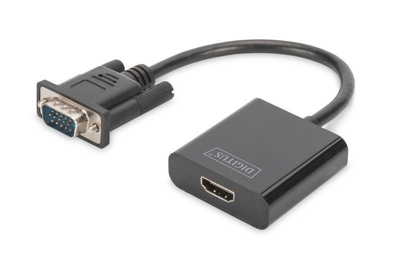 Digitus, hdmi/usb-a/d-sub, 15 cm