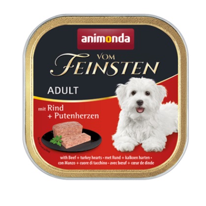 Animonda Vom Feinsten Su Jautiena Ir Kalakutų Širdimis, 150G