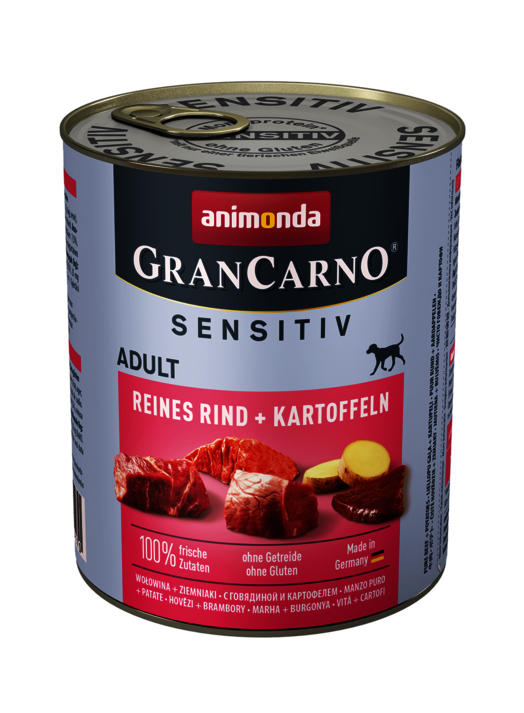 Animonda su jautiena ir bulvėmis grancarno sensitive, 800 g