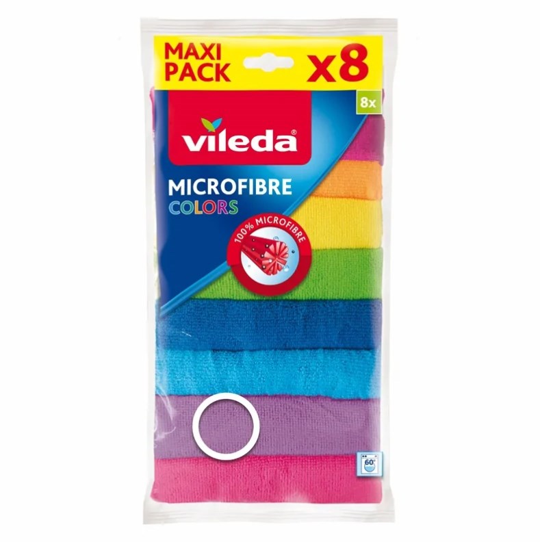 Valymo šluostės Vileda Mikropluoštai Įvairių spalvų (30 x 30 cm)