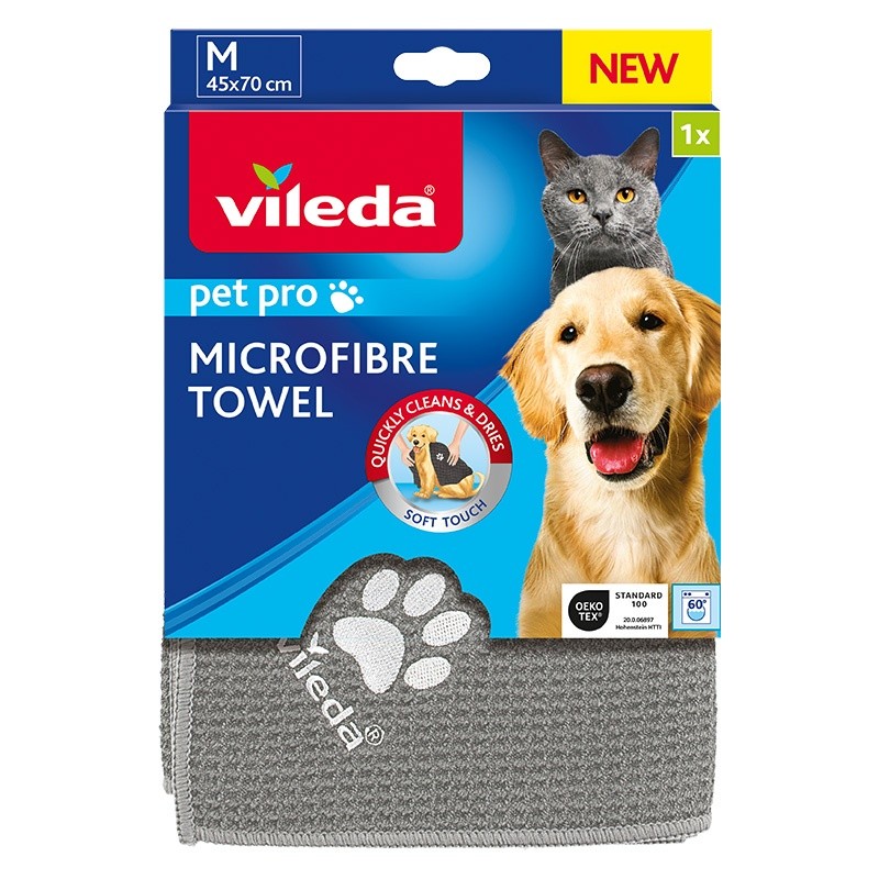Gyvūnų servetėlė - Vileda - Pet Pro - Mikropluoštas - Šviesiai pilka - 1 vnt.