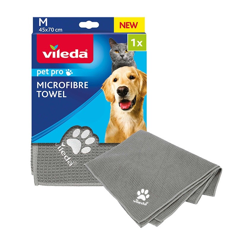 Gyvūnų servetėlė - Vileda - Pet Pro - Mikropluoštas - Šviesiai pilka - 1 vnt.