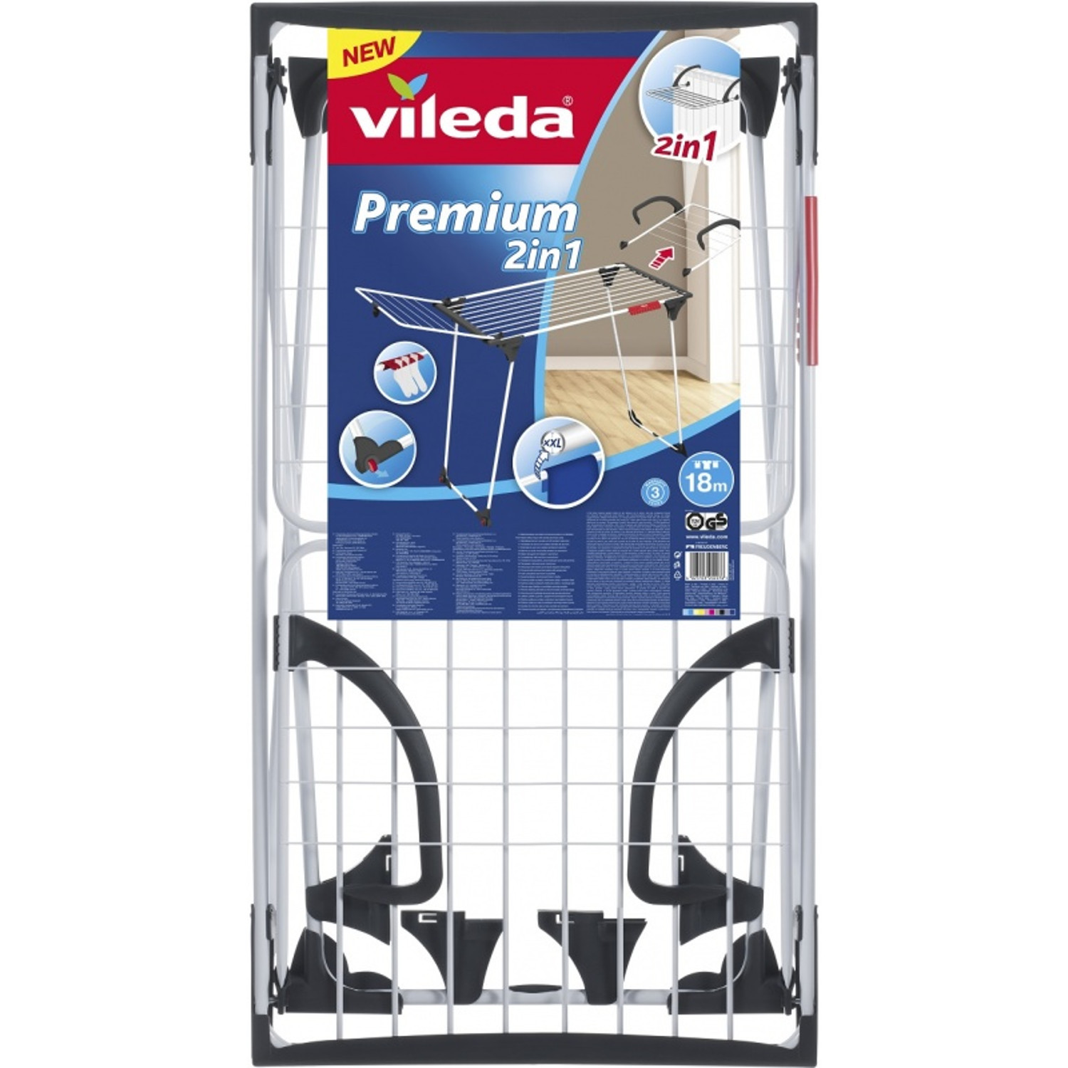 Vileda drabužių džiovyklė Premium 2in1, 18m