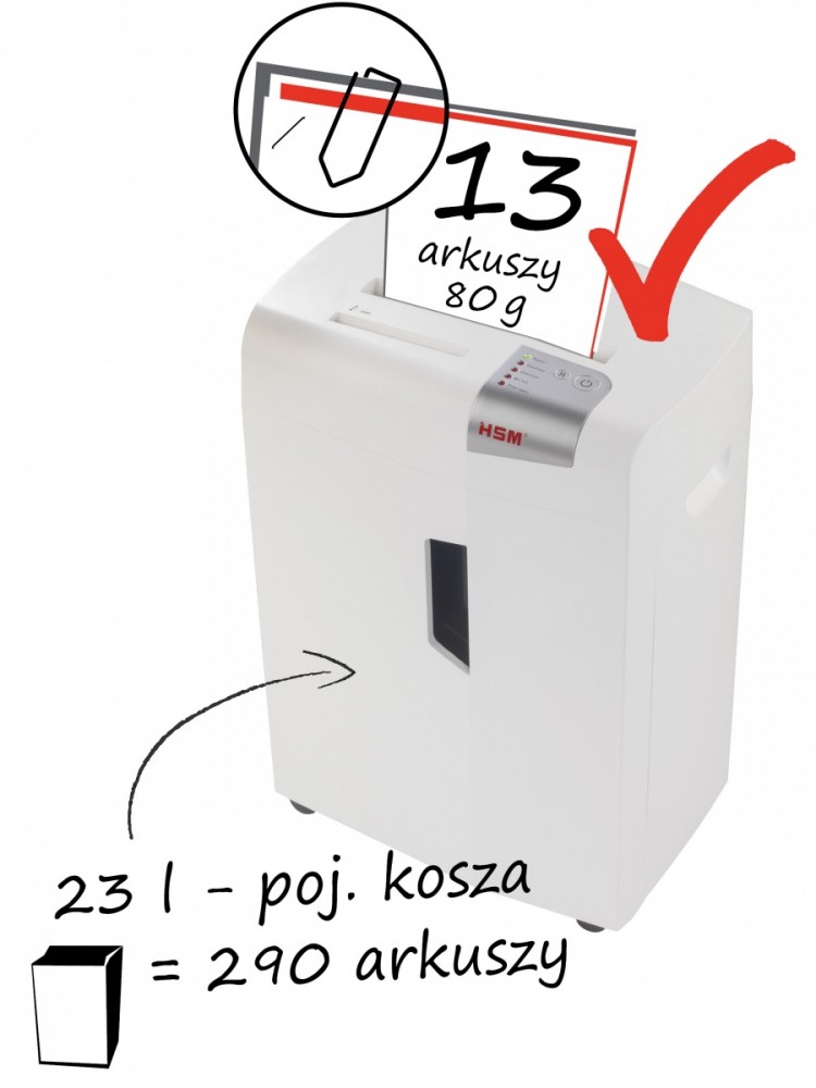 Popieriaus smulkintuvas hsm x13