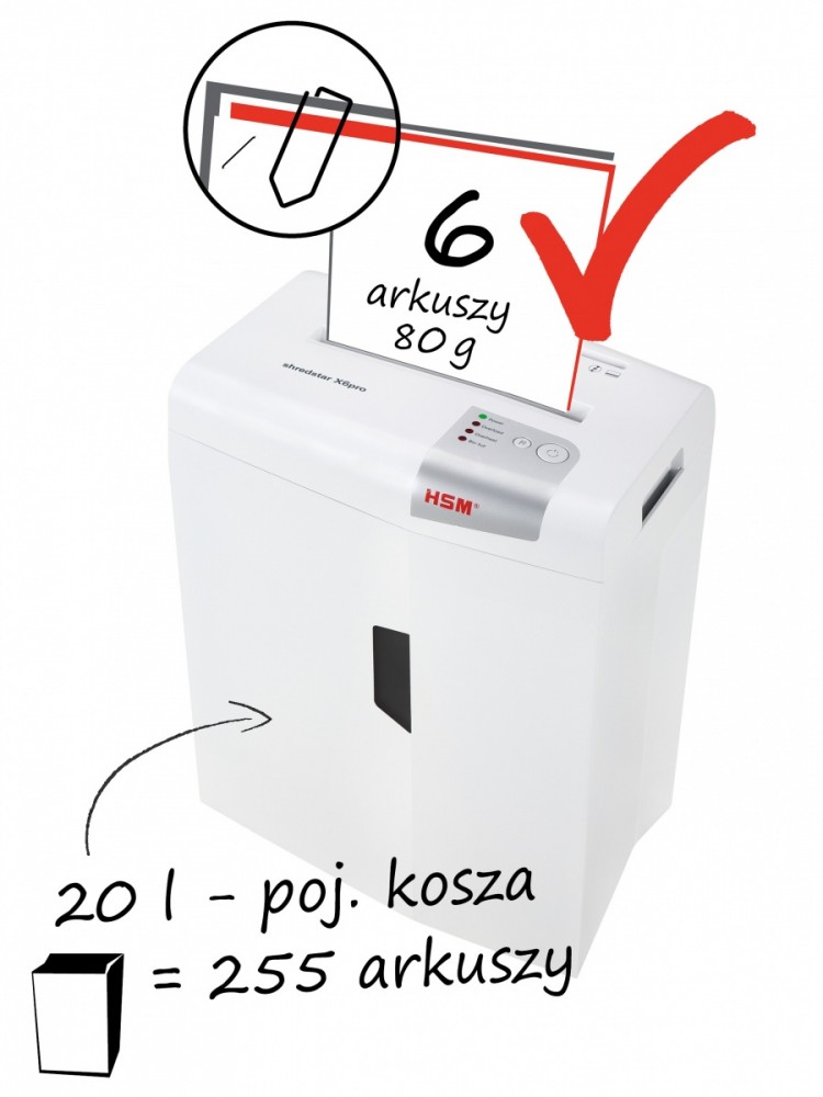 Popieriaus smulkintuvas hsm x6pro