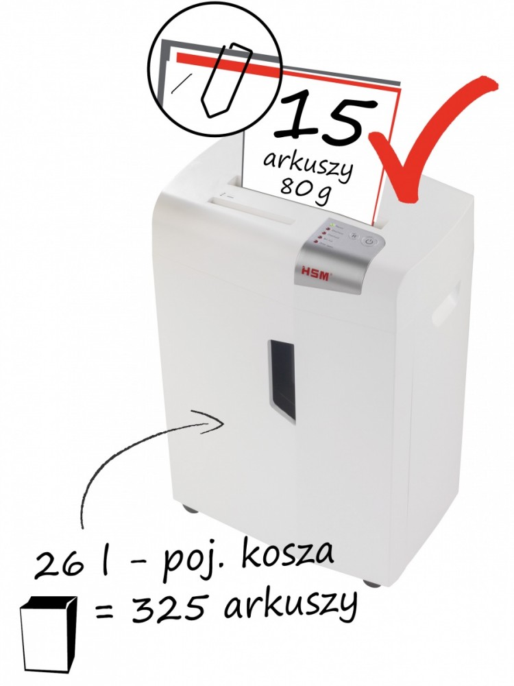 Popieriaus smulkintuvas hsm x15