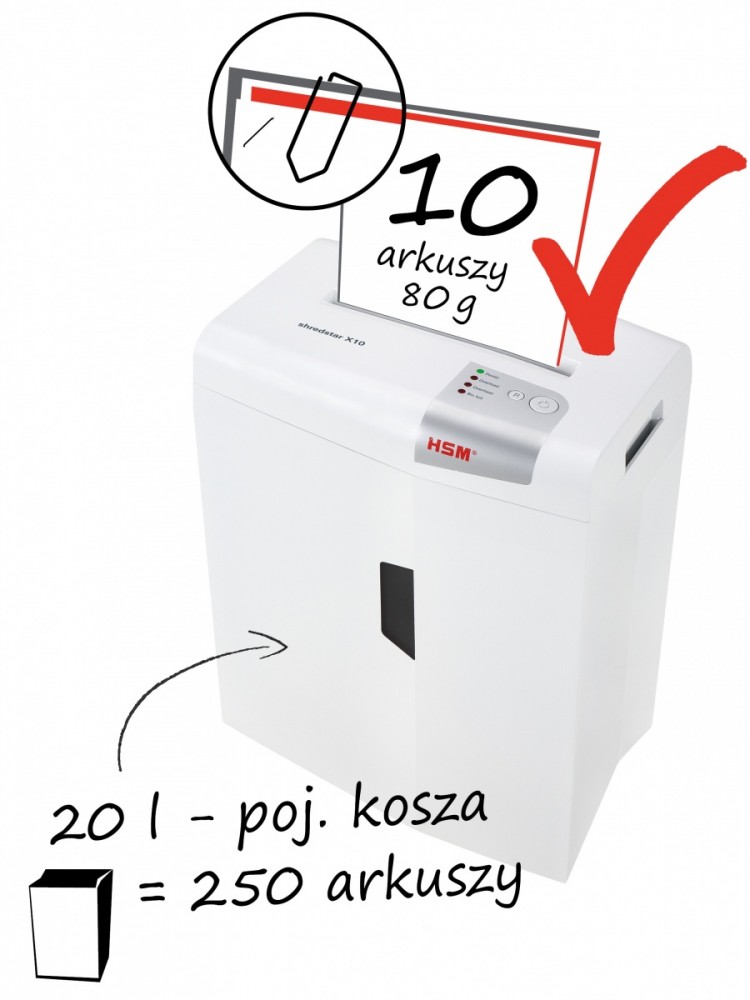 Popieriaus smulkintuvas hsm x10