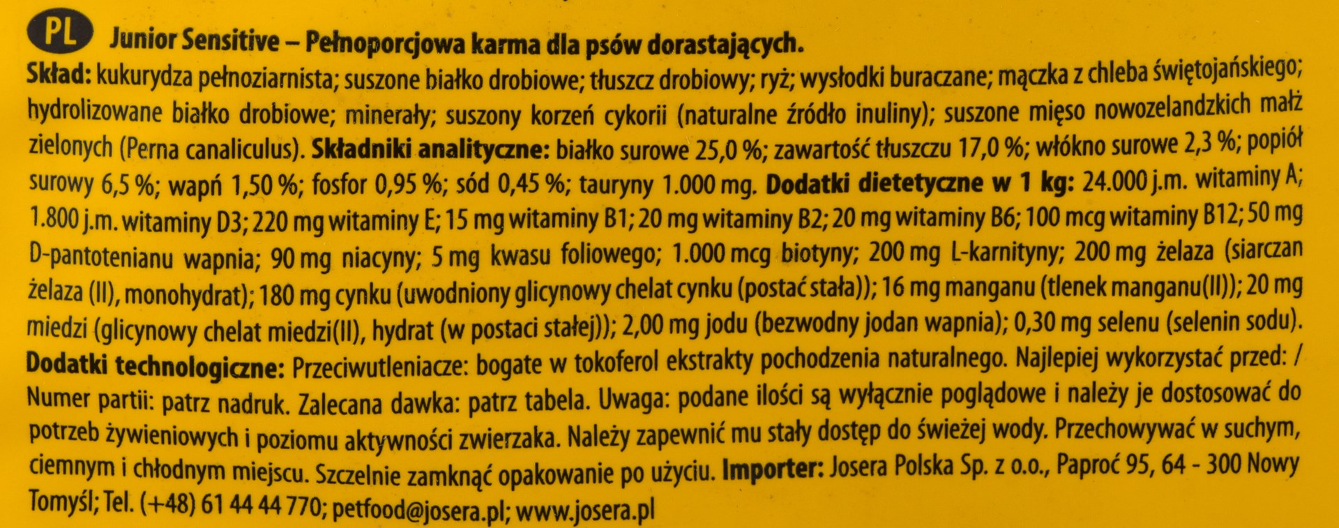 Josera josidog junior sensitive 15kg