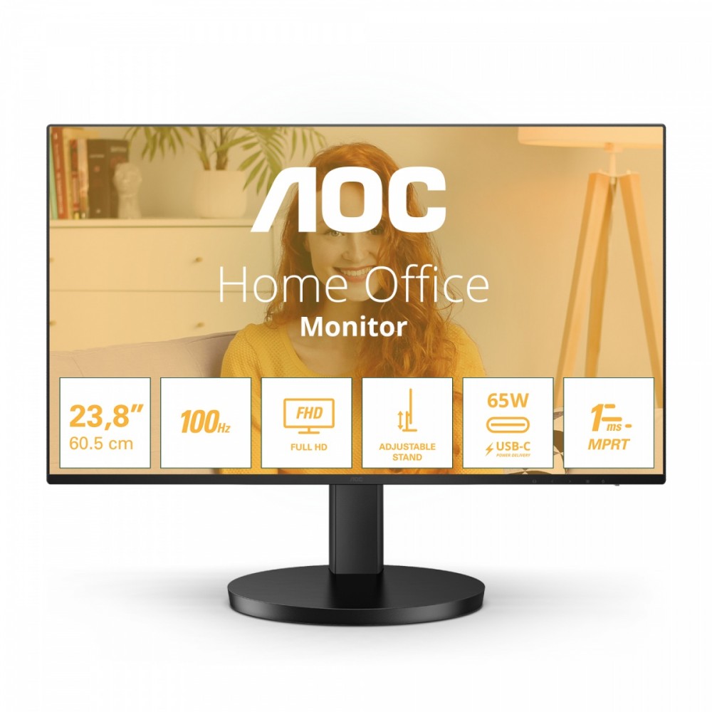 Monitorius kompiuterio monitorius – aoc – 24b3cf2 – 24 colių – full hd 1920 x 1080 – ips – 5 ms – amd freesync