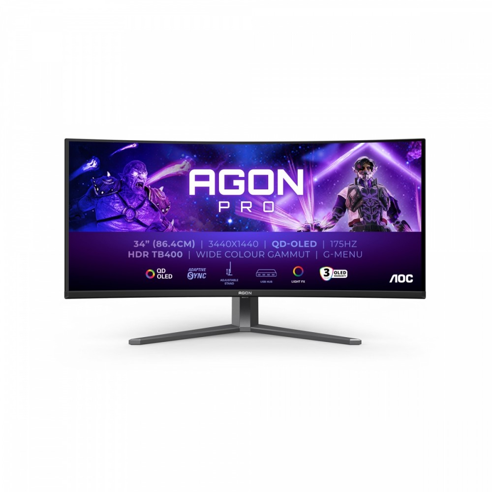 Monitorius aoc agon pro ag346ucd - oled monitor - curved - 34