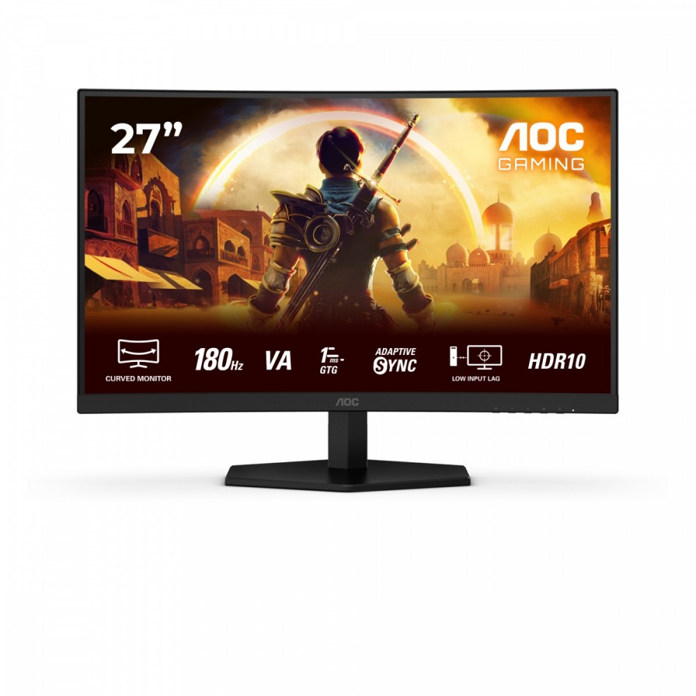 Monitorius „aoc international c27g42e“ 27 colių lenktas, greitas va monitorius, 180 hz, 27
