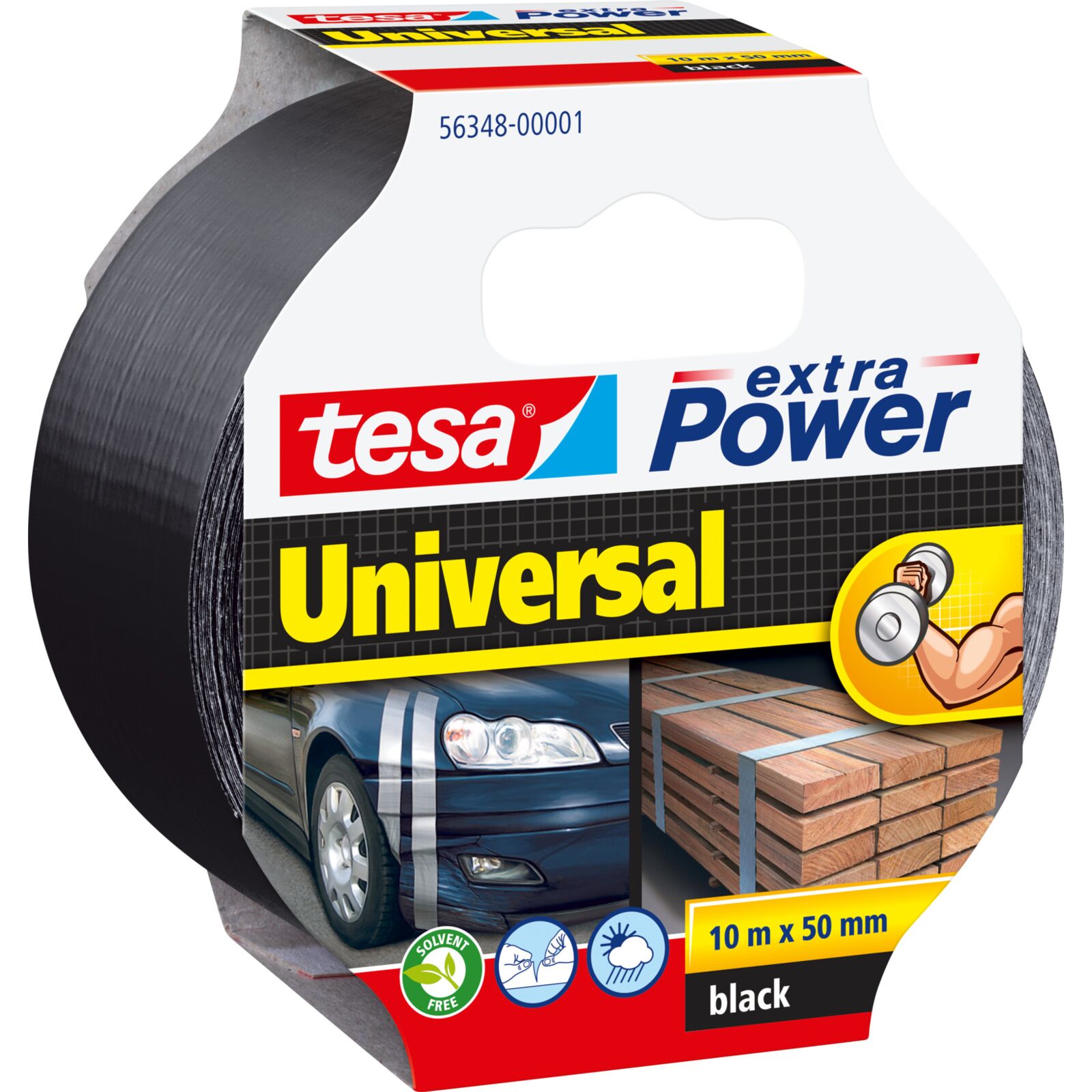 Remonto juosta, tesa extra power universal, 10mx50mm, juoda