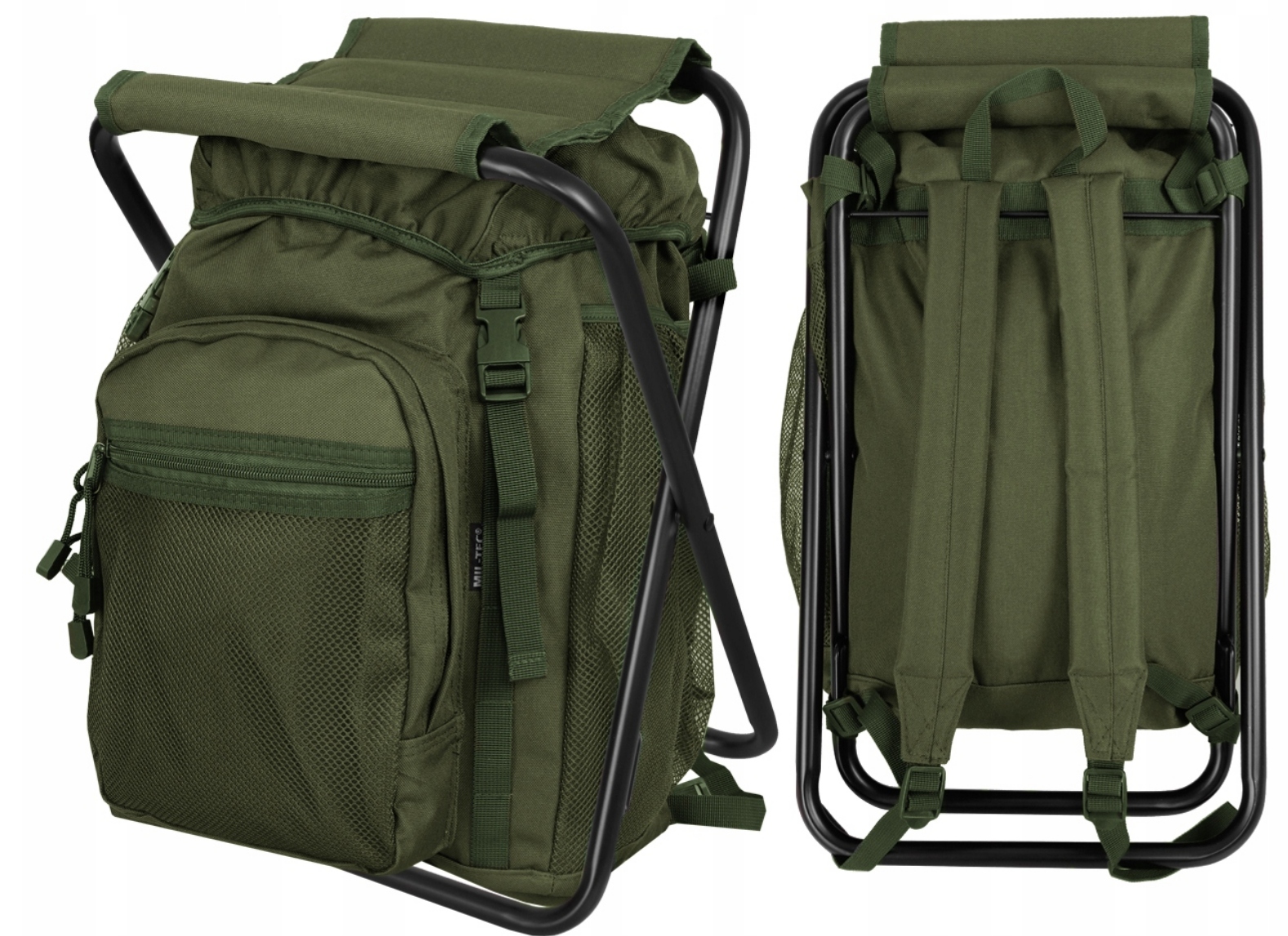 Kuprinė ir kėdė 2-in-1 Mil-Tec, olive