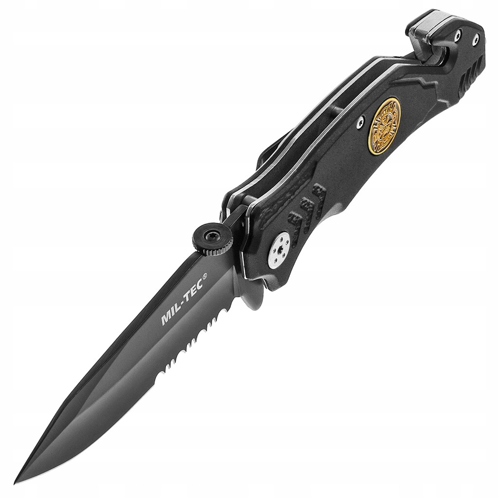 Gelbėjimo peilis Mil-Tec Tanto Fire Brigade 20 cm, juoda