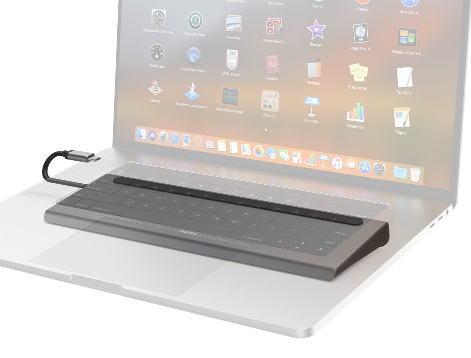 Adapteris hama connect2office pro, usb-c, 10 ports, gray - notebook dock