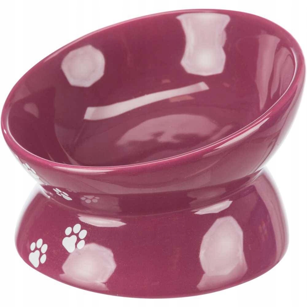 Ergonominė dubuo - trixie - pakeltas - 0,15 l - ø 13 cm - bordo keramika