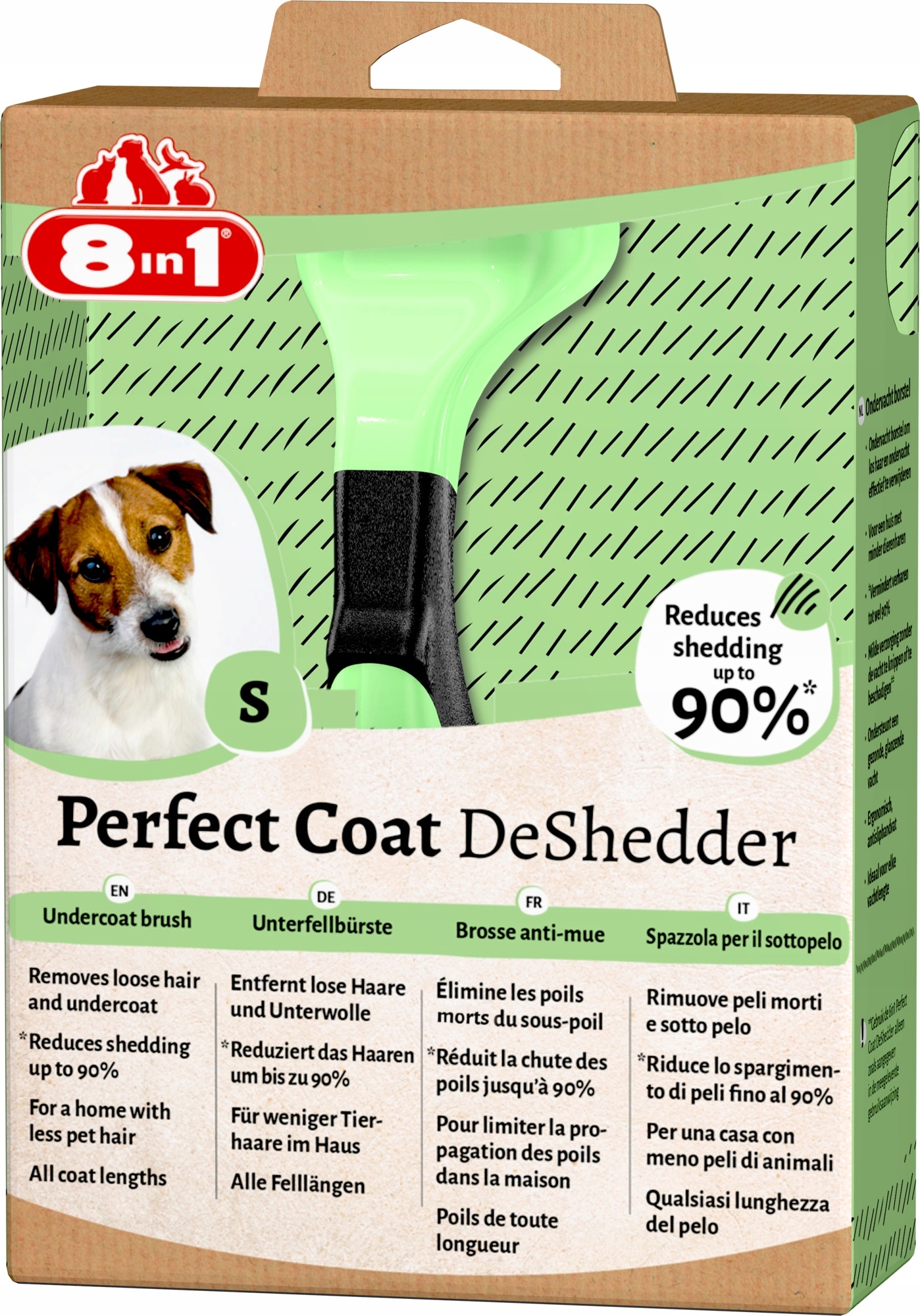 8in1 Perfect Coat Deshedder S furminatorius mažų veislių šunims