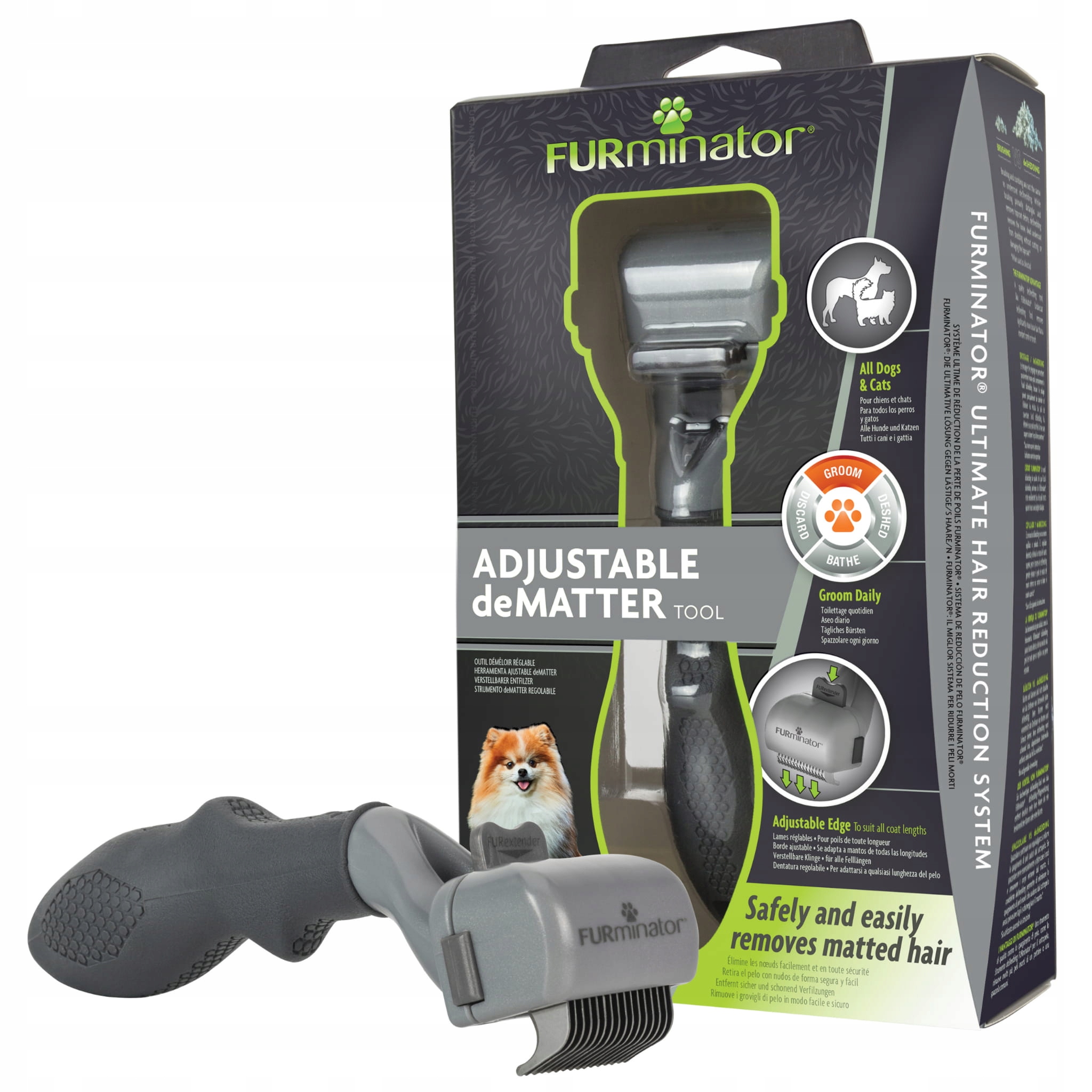 FURminator reguliuojamos šukos augintiniams Adjustable Dematter Tool, 1 vnt