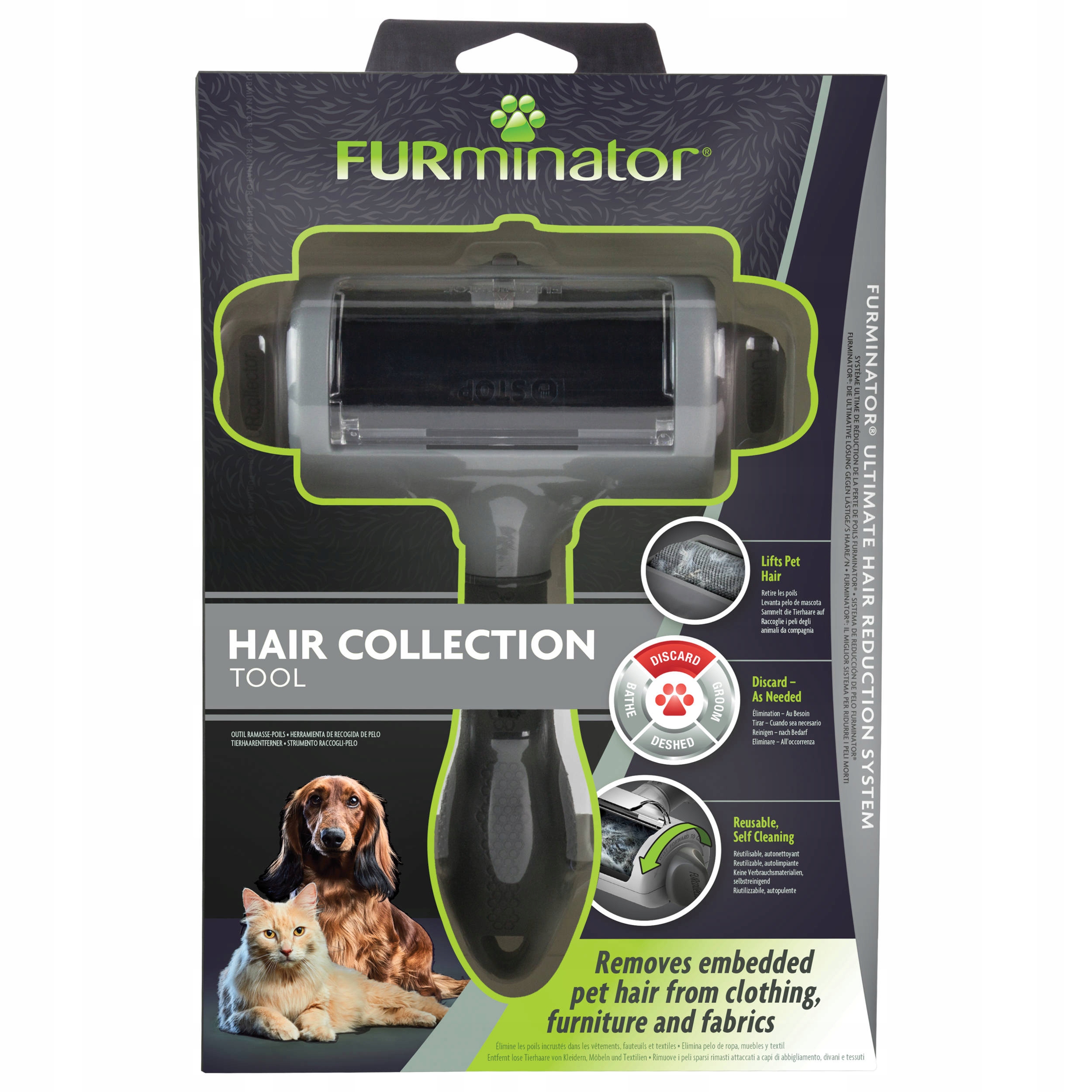 FURminator daugkartinis plaukų nurinkimo volelis Hair Collection Tool, 1 vnt