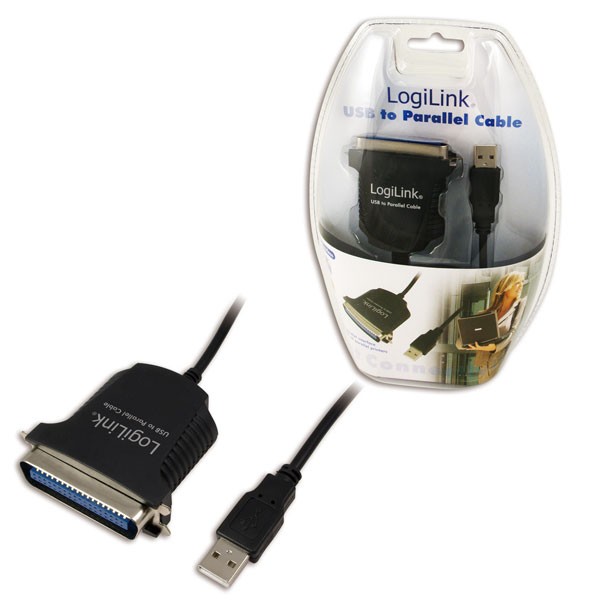 Kompiuterio laidas logilink au0003c lpt į usb 2.0 kabelis-adapteris