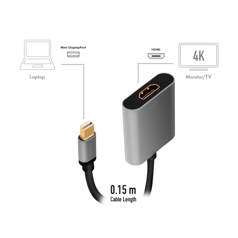 Logilink mini displayport į hdmi adapteris