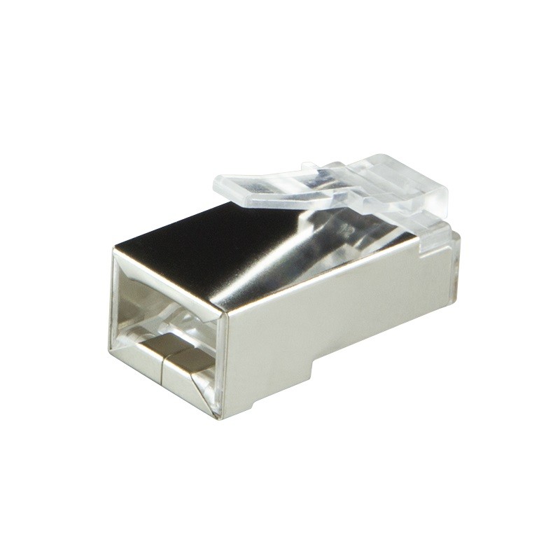 Logilink wtyki rj45 cat.6 100szt. ekranowane z osłoną, czarne-mp0022
