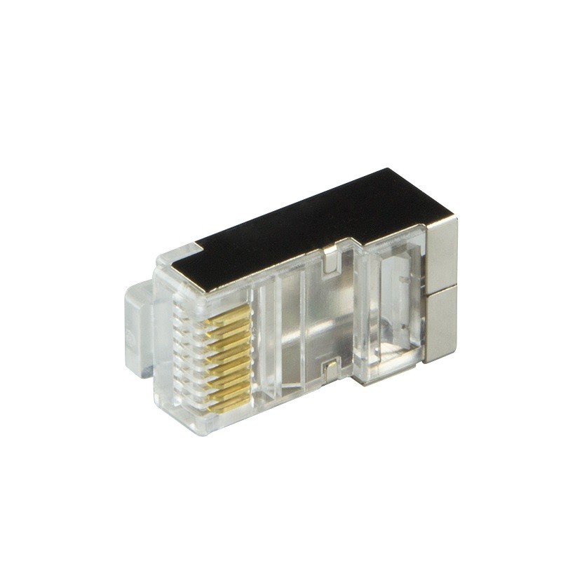 Logilink wtyki rj45 cat.6 100szt. ekranowane z osłoną, czarne-mp0022