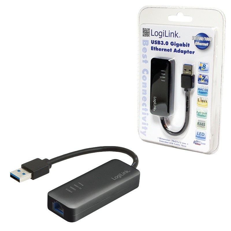 Logilink - adapter gigabit ethernet do usb 3.0