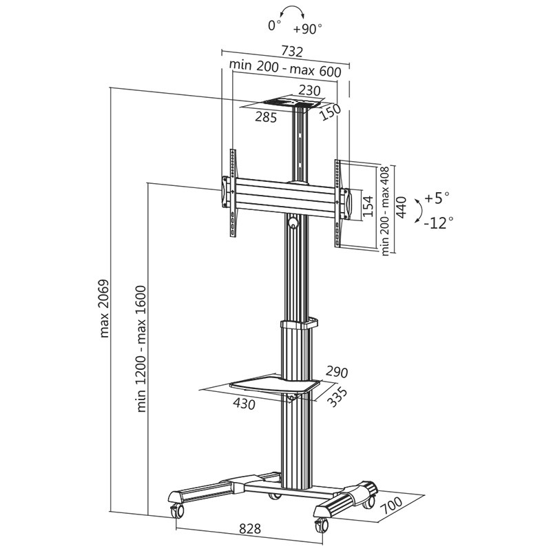 Tv laikiklis logilink bp0025 37-70”