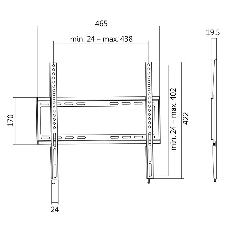 Tv laikiklis logilink bp0009 32-55”