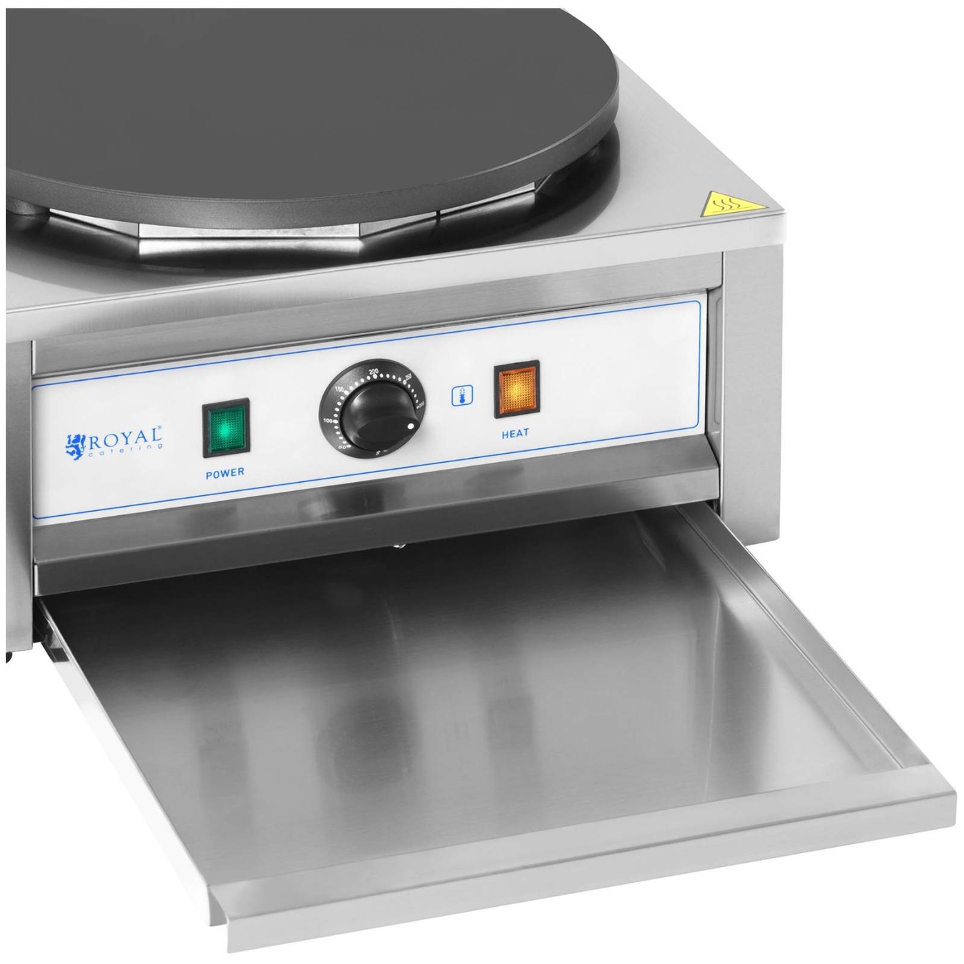 Elektrinė apvali blynų keptuvė 40 cm 3000 W, pilka