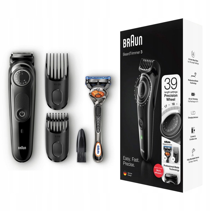 BRAUN barzdos kirptuvas BT3242 39 nustatymai