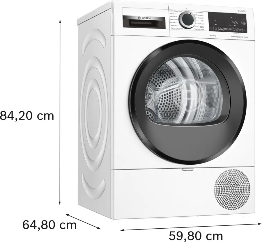Džiovyklė bosch wqg233dkpl