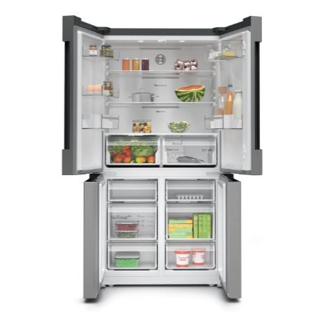 Laisvai pastatomas, dviduris šaldytuvas bosch serie 4 kfn96vpea, automatinis atitirpinimas