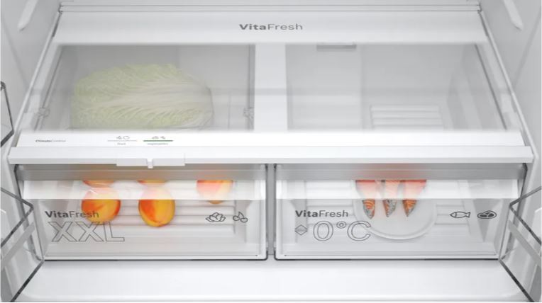 Laisvai pastatomas, dviduris šaldytuvas bosch serie 4 kfn96vpea, automatinis atitirpinimas