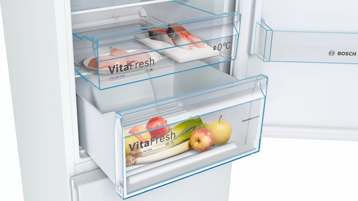 Laisvai pastatomas, šaldytuvas su šaldikliu apačioje bosch kgn36vwed, automatinis atitirpinimas