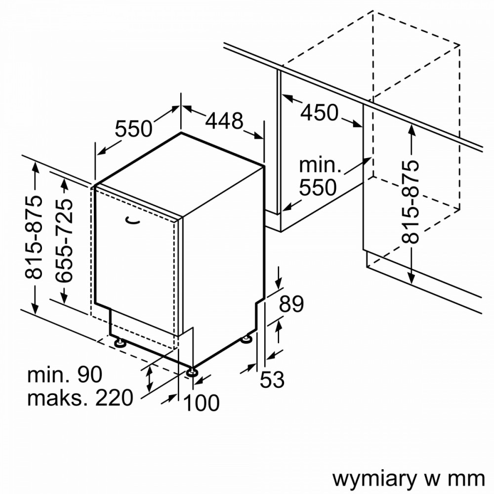 Indaplovė bosch serie 6 spv6ymx08e