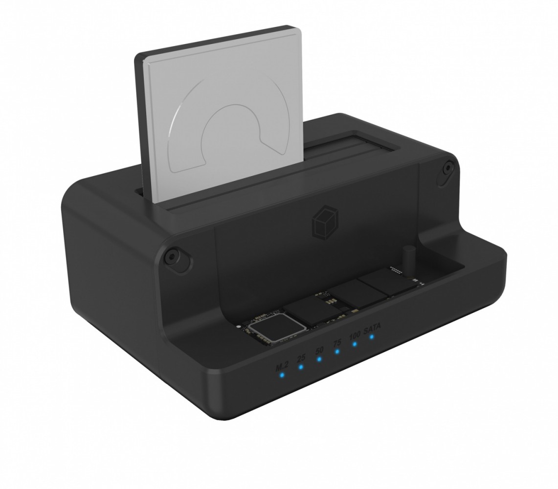 Adapteris raidsonic icy box ib-2914mscl-c31 m.2 nvme ssd &2.5''/3.5'' sata ssd/hdd