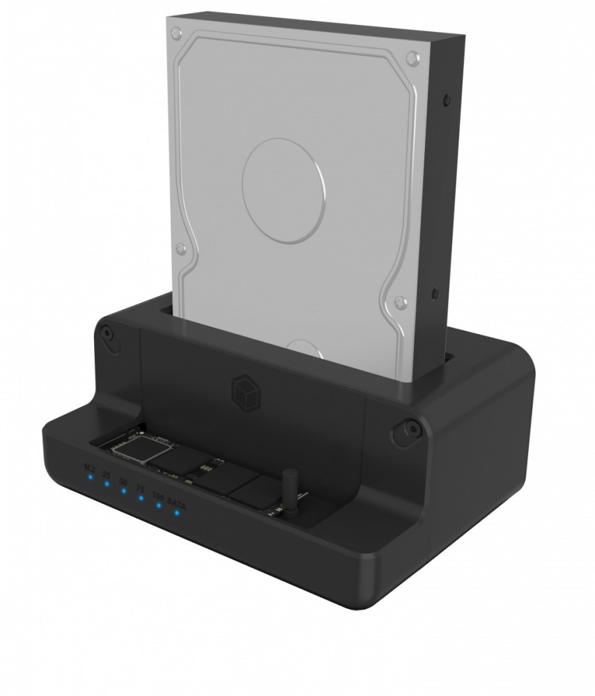 Adapteris raidsonic icy box ib-2914mscl-c31 m.2 nvme ssd &2.5''/3.5'' sata ssd/hdd
