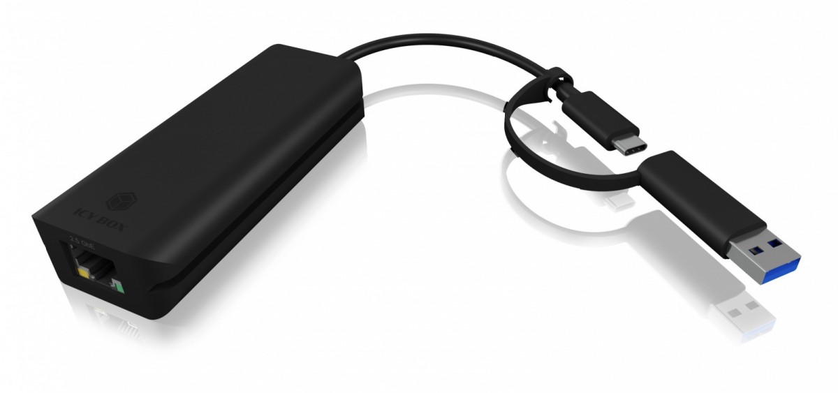 Icybox kabelis ib-lan100-c3 usb type-c į lan