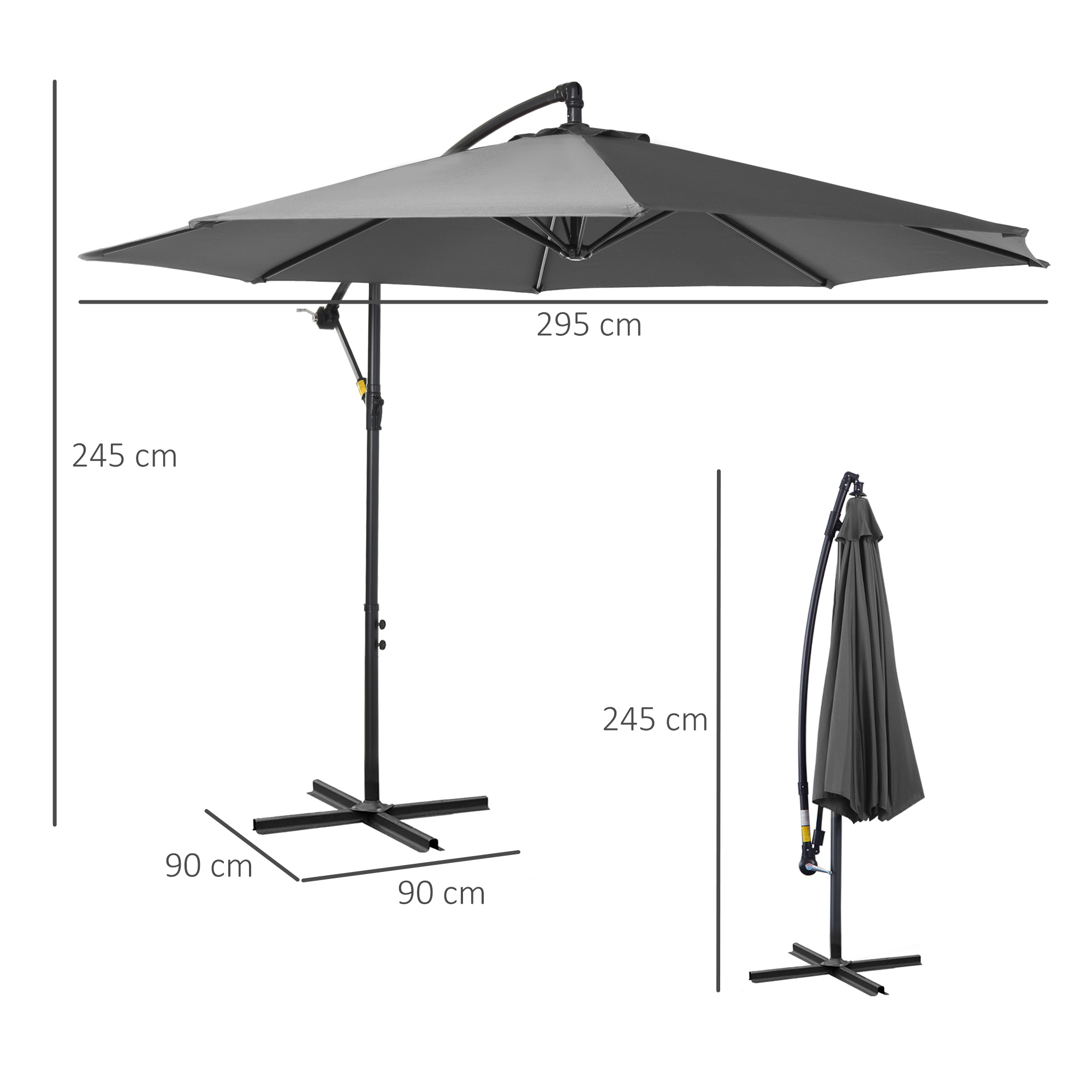 Lauko skėtis Ø 2,95 m 2