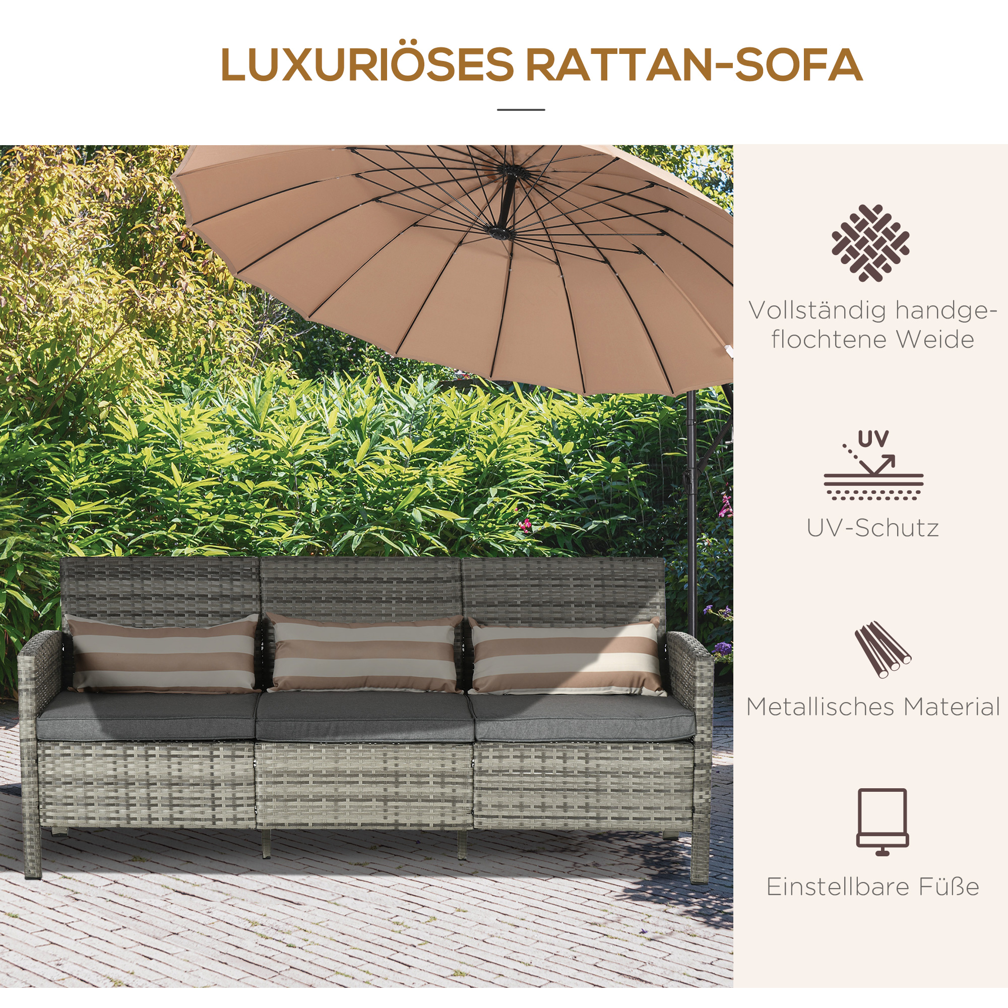 3 vietų sofa 173 × 68 × 78 cm 3
